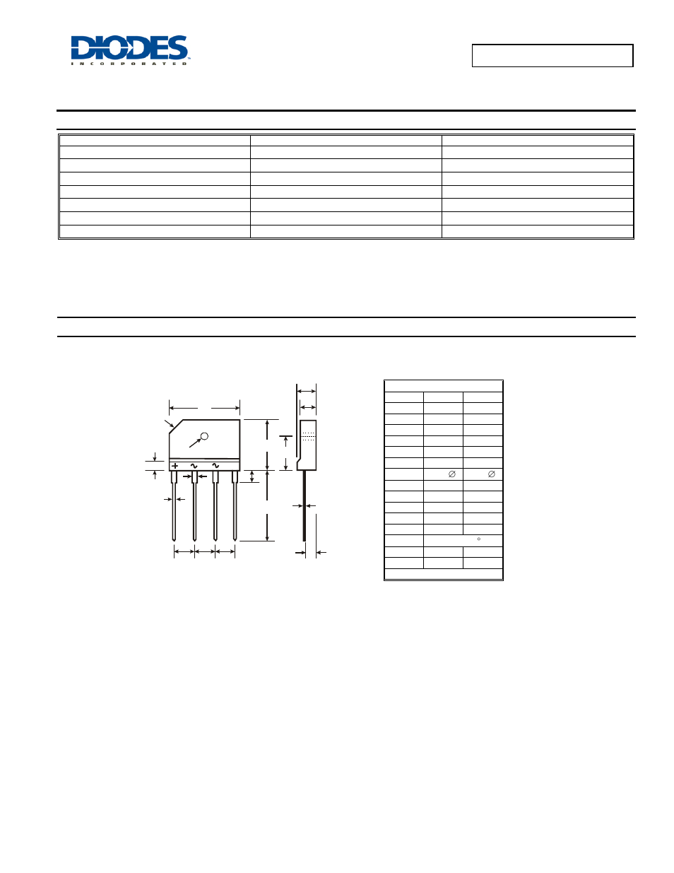 Ordering information, Package outline dimensions | Diodes KBJ6005G - KBJ610G User Manual | Page 3 / 4