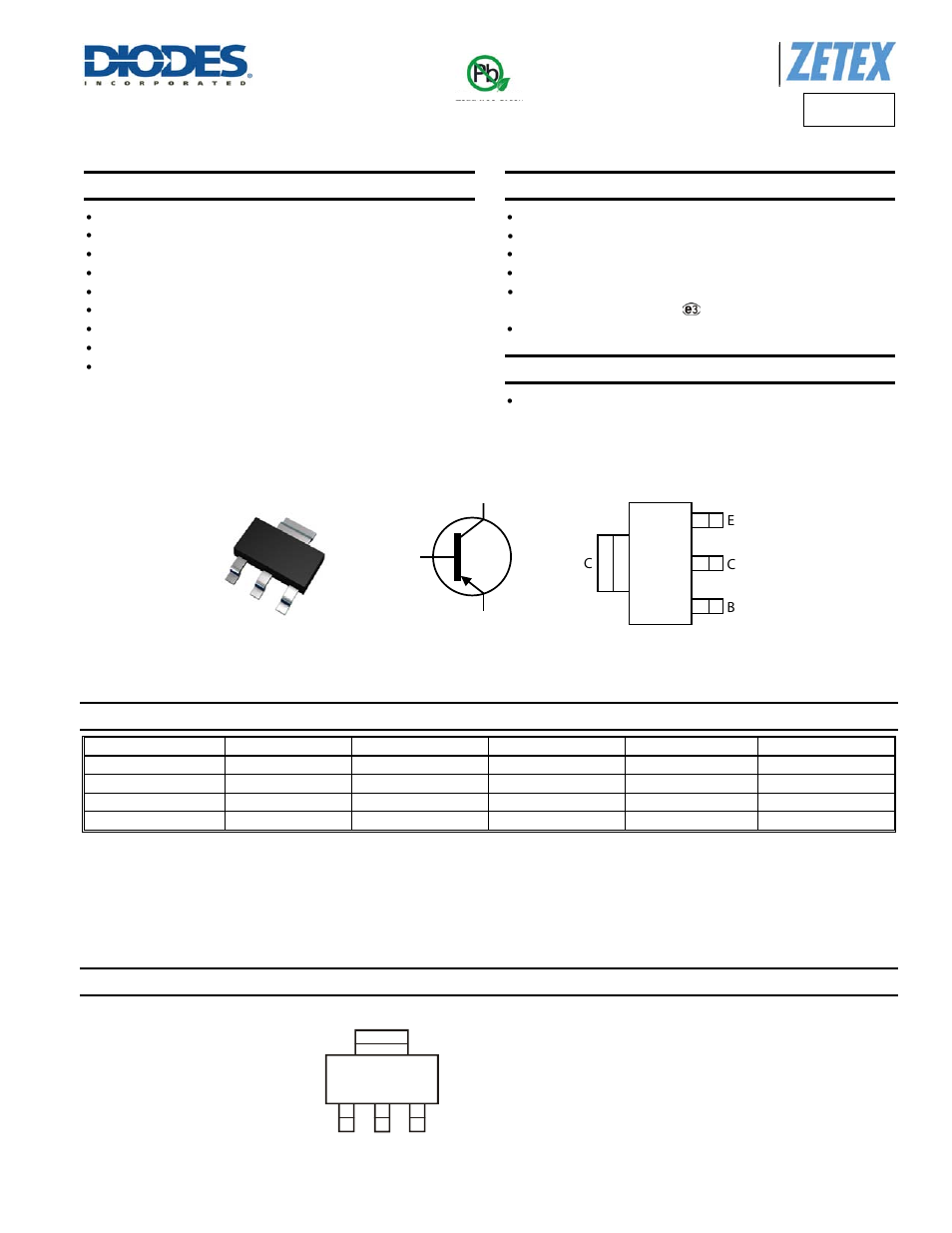 Diodes FZT749 User Manual | 7 pages