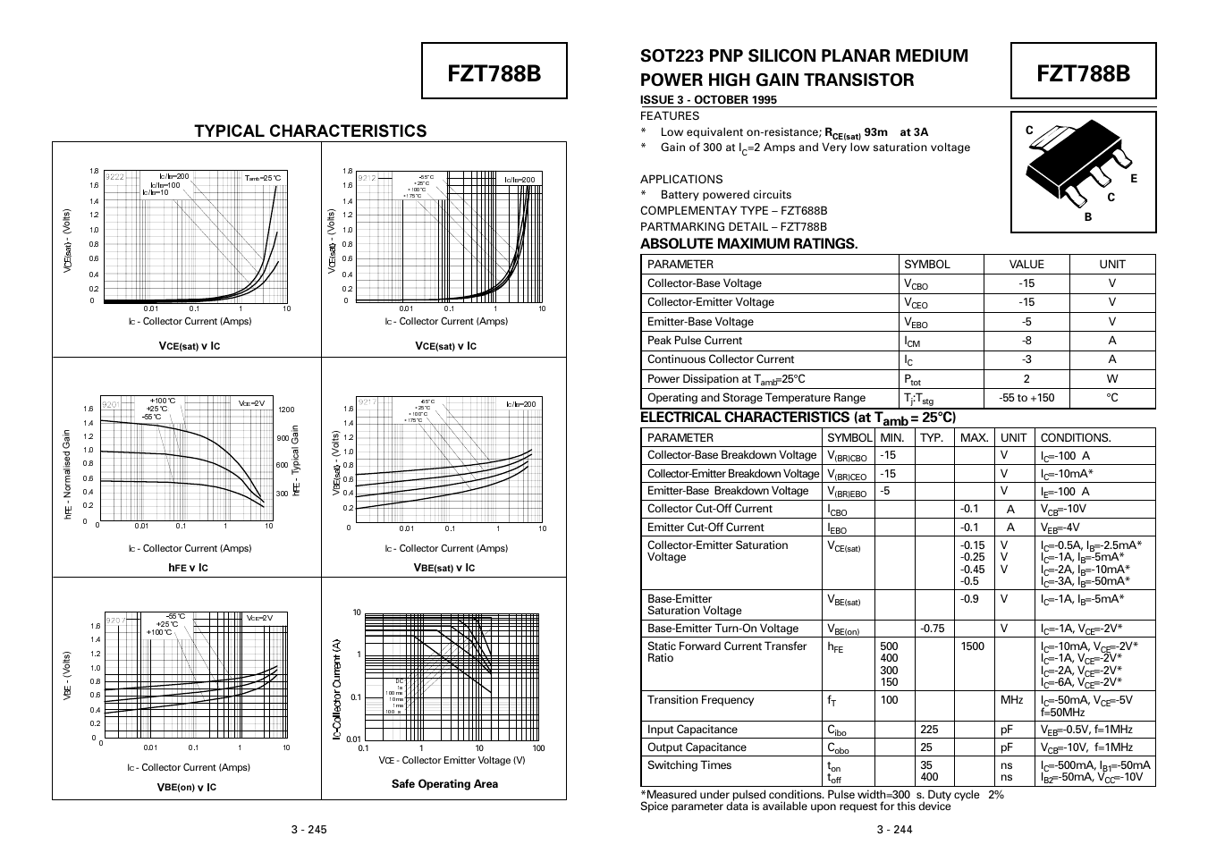 Diodes FZT788B User Manual | 2 pages