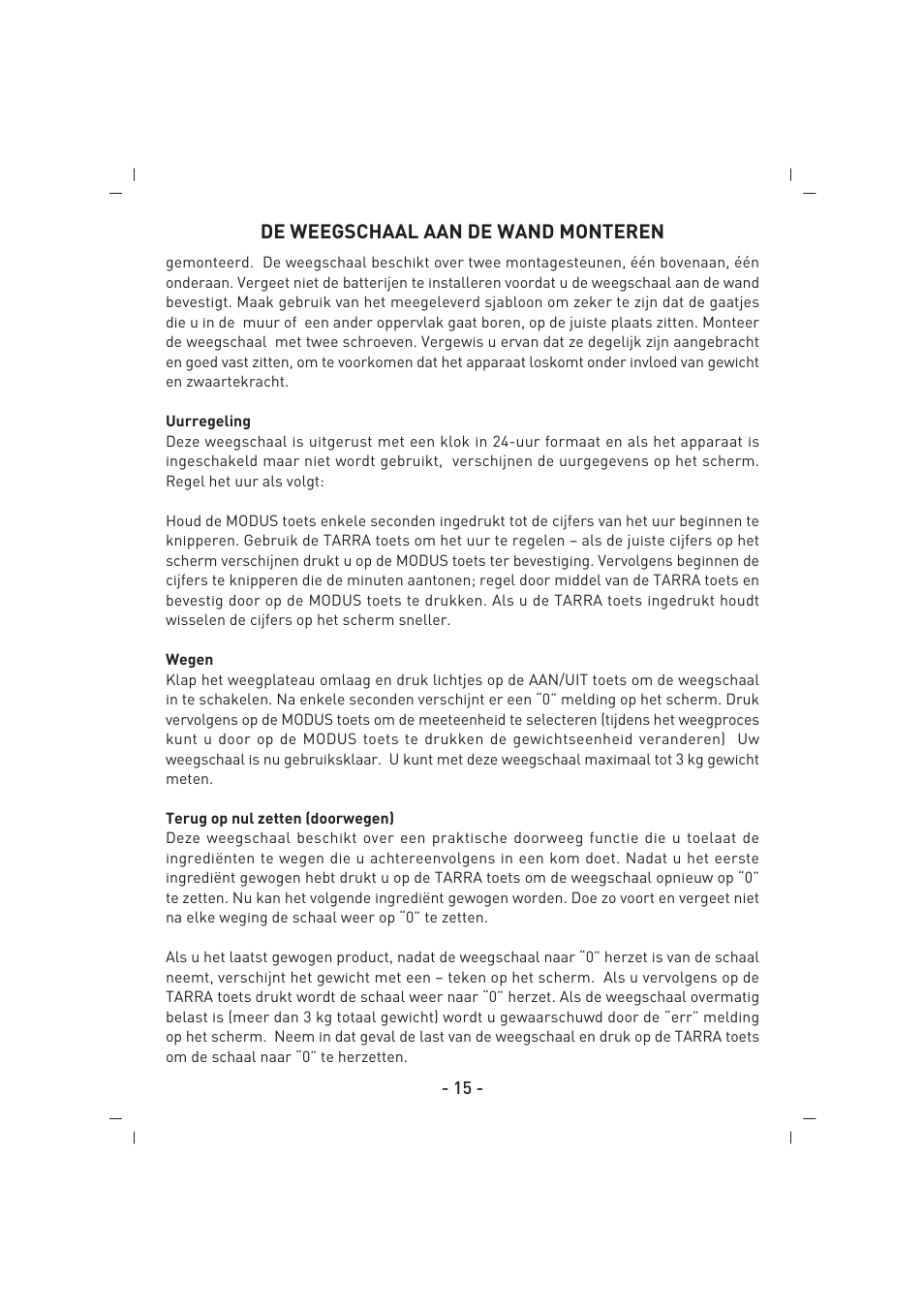 De weegschaal aan de wand monteren | SINBO SKS 4515 User Manual | Page 16 / 41