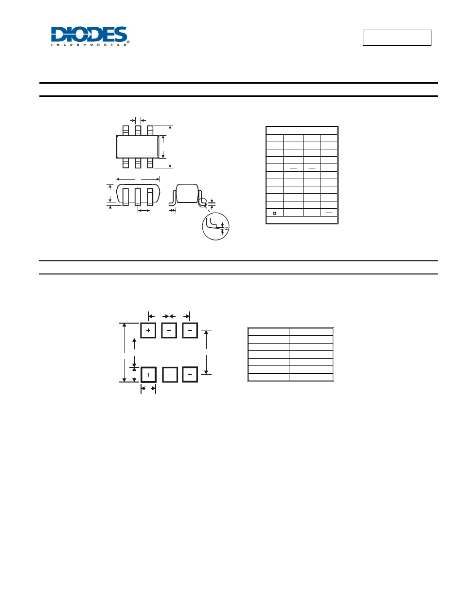 Package outline dimensions, Suggested pad layout | Diodes DMMT2907A User Manual | Page 6 / 7