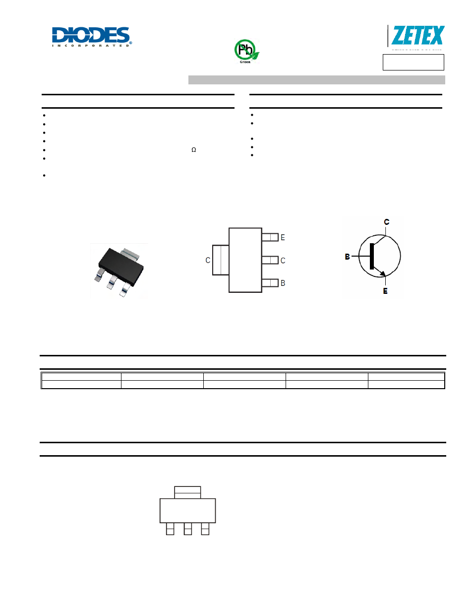 Diodes FZT1053A User Manual | 5 pages