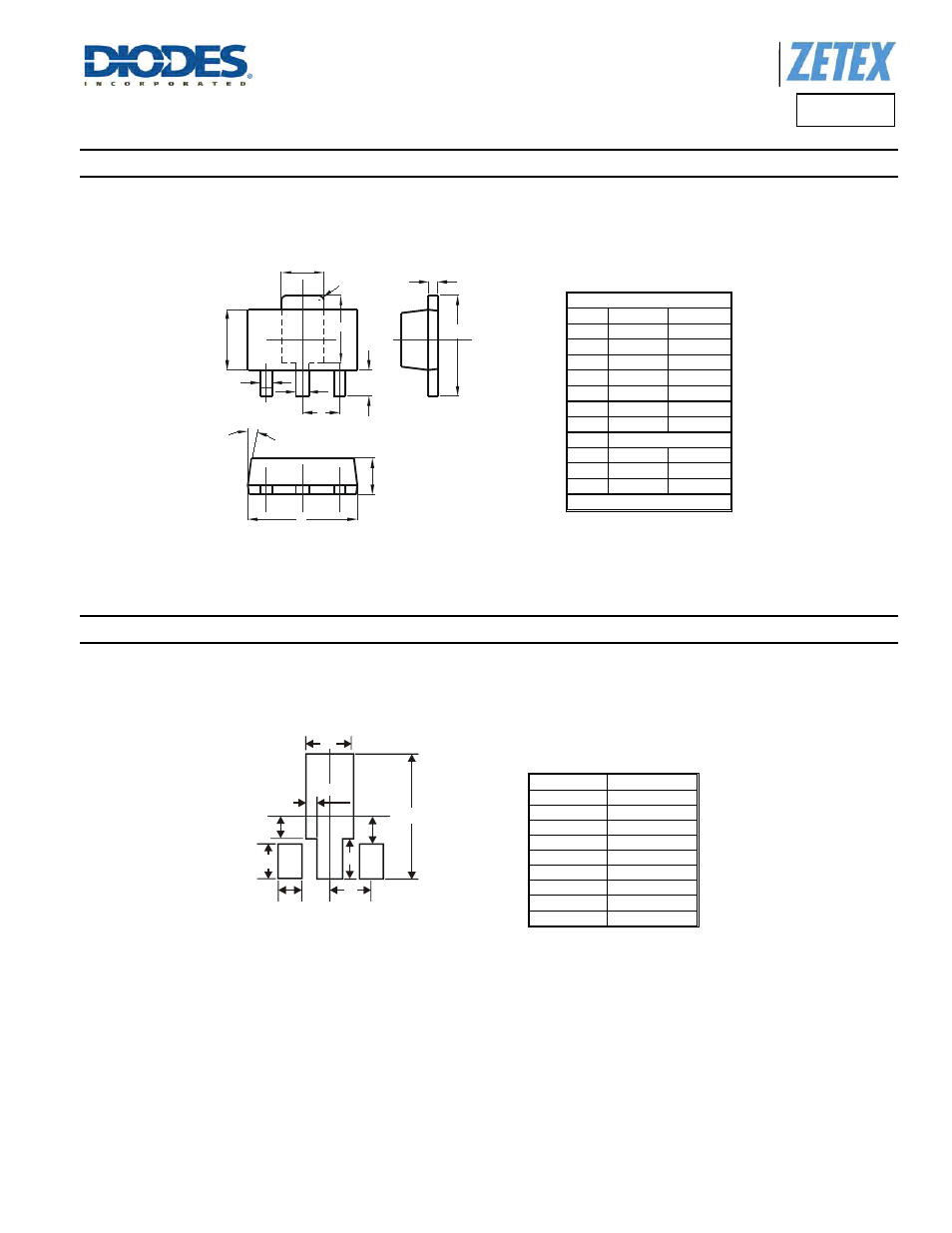 Package outline dimensions, Suggested pad layout, Fcx555 | Diodes FCX555 User Manual | Page 6 / 7