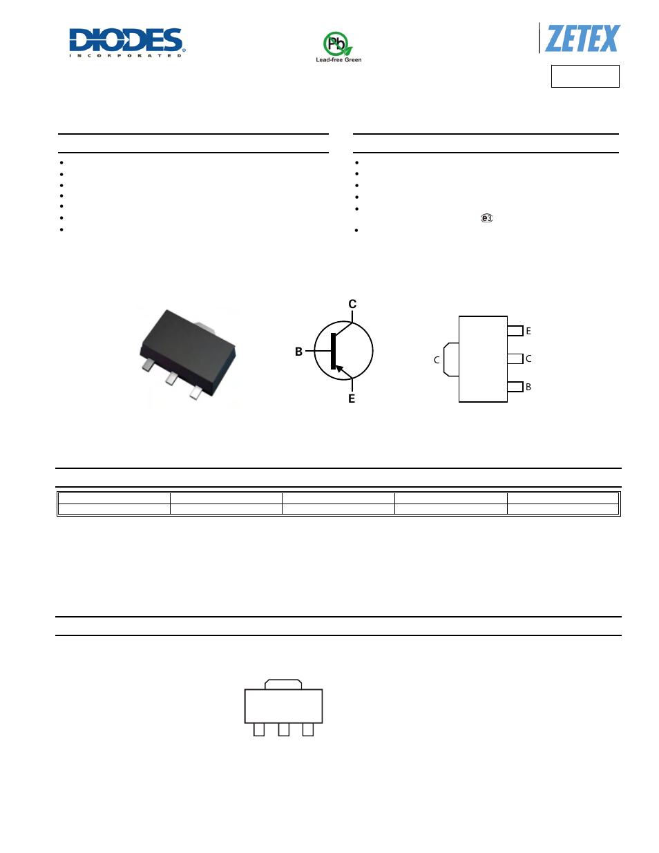 Diodes FCX558 User Manual | 6 pages