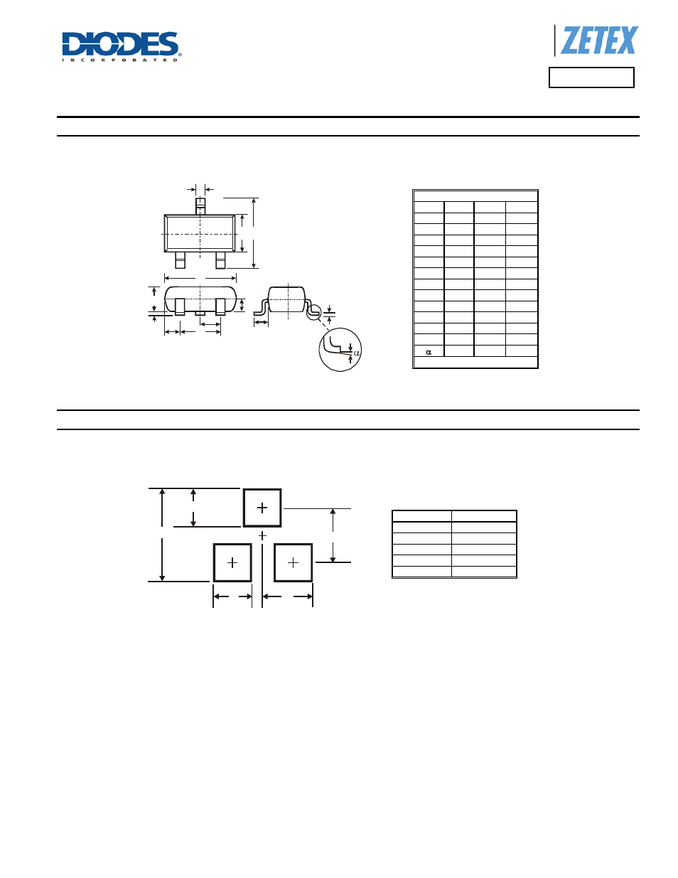 Fmmt624, Package outline dimensions, Suggested pad layout | Diodes FMMT624 User Manual | Page 6 / 7