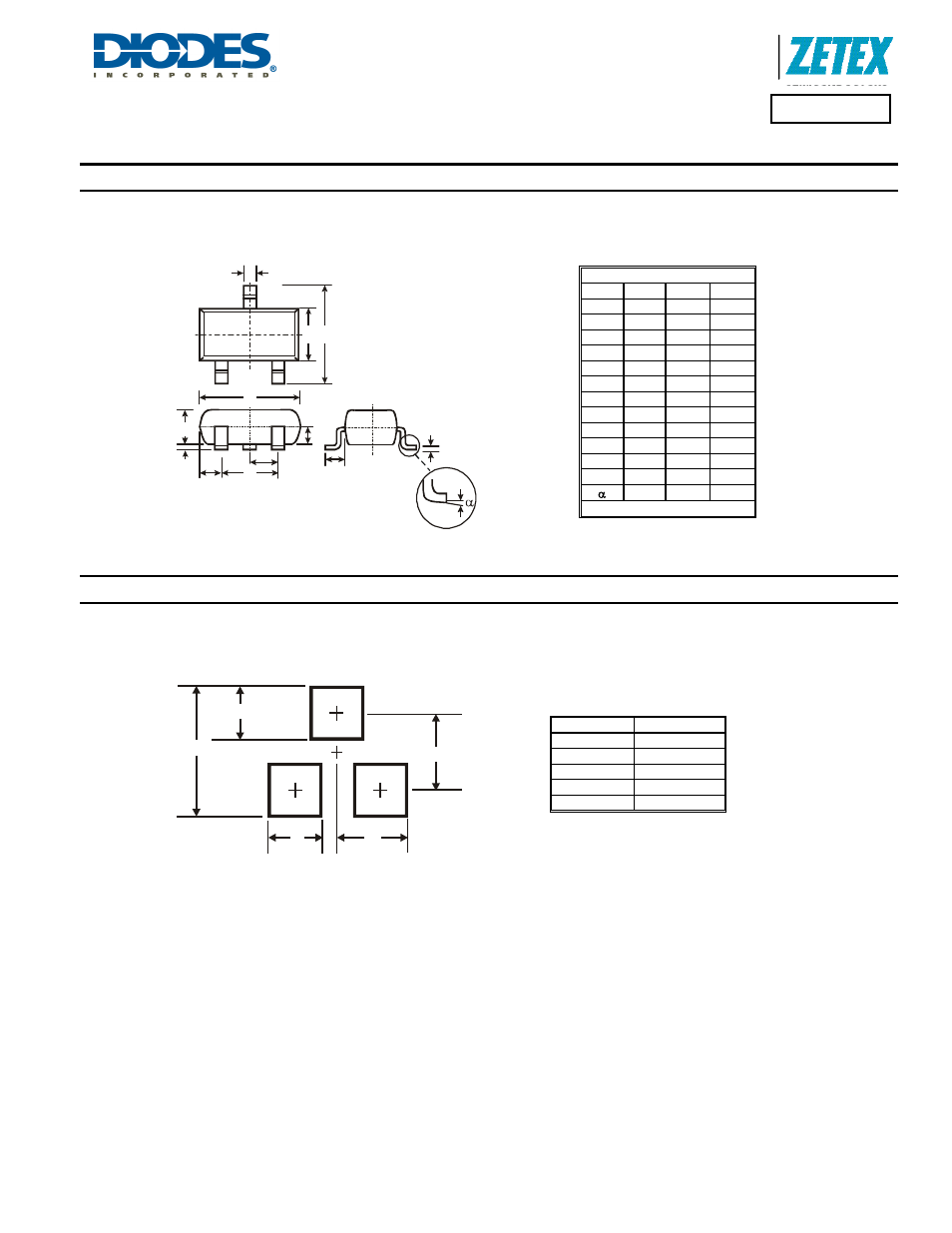 Fmmt625, Package outline dimensions, Suggested pad layout | Diodes FMMT625 User Manual | Page 6 / 7
