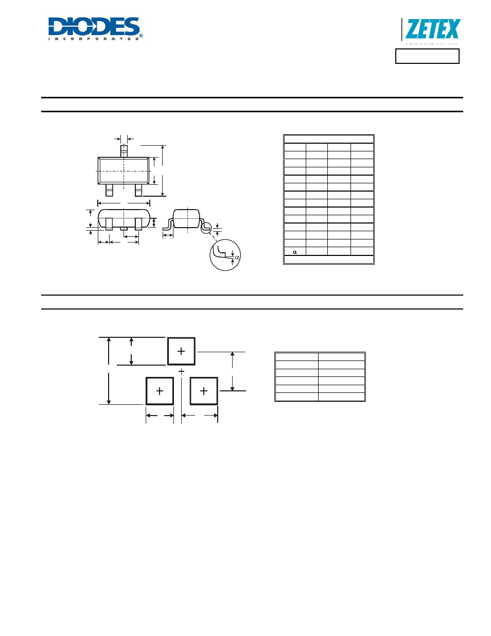 Fmmt6520, Package outline dimensions, Suggested pad layout | Diodes FMMT6520 User Manual | Page 3 / 4