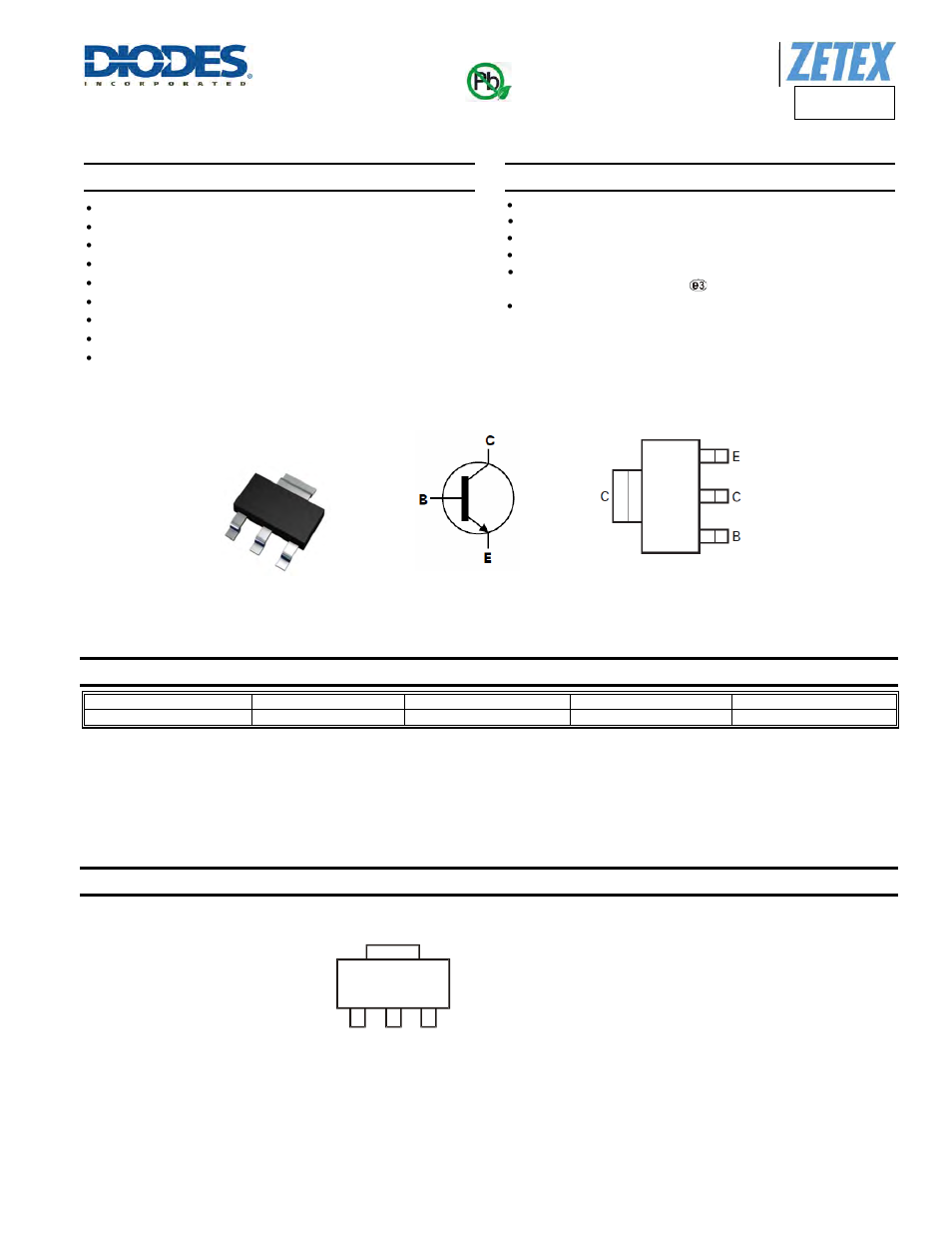 Diodes FZT658 User Manual | 7 pages