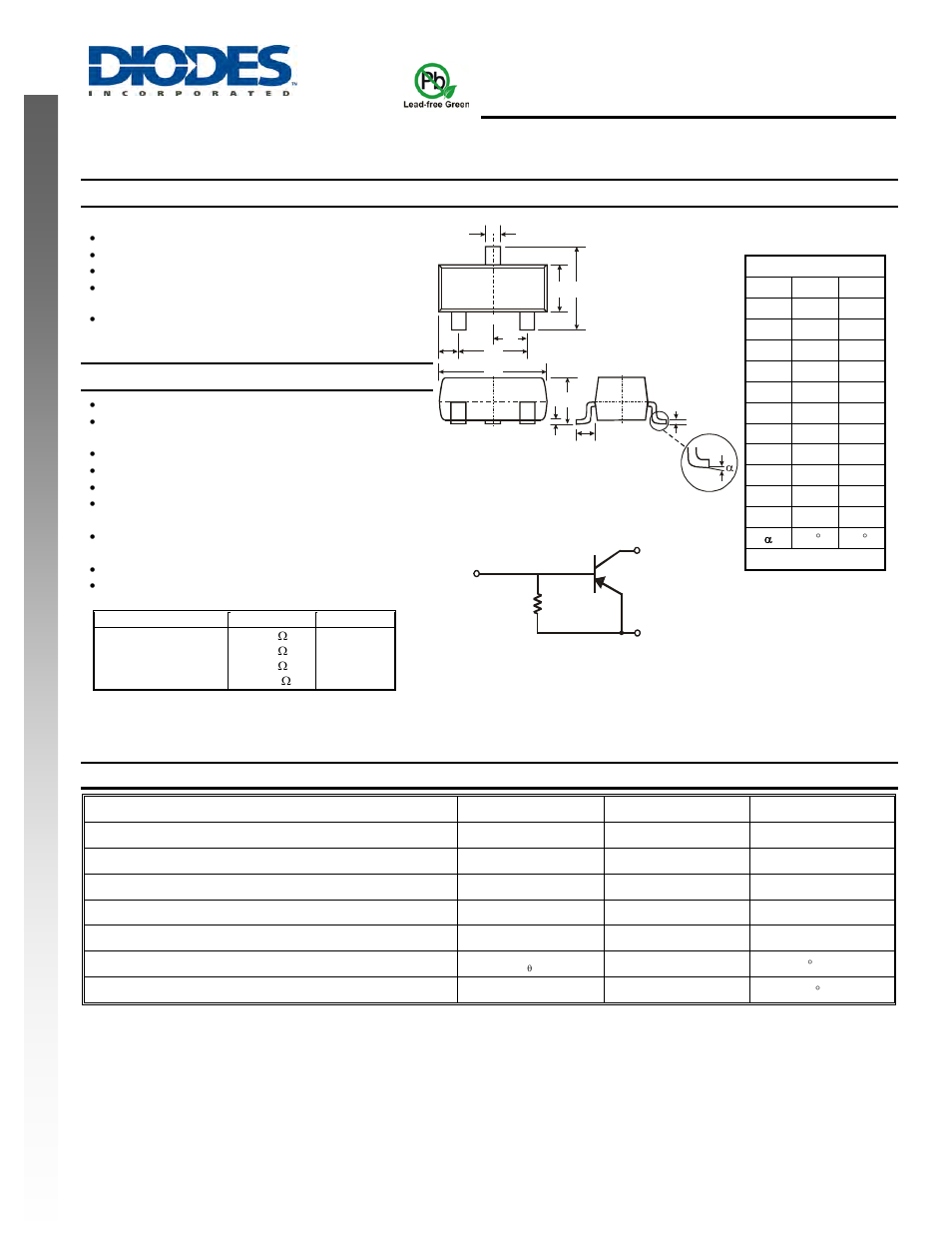 Diodes DDTA (R2-ONLY SERIES) CA User Manual | 4 pages