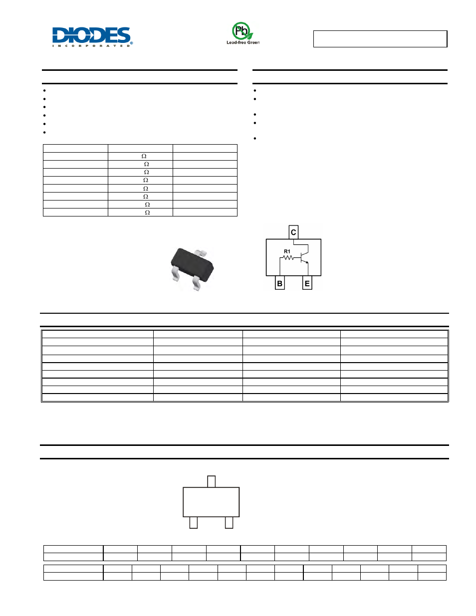 Diodes DDTC (R1-ONLY SERIES) E User Manual | 5 pages