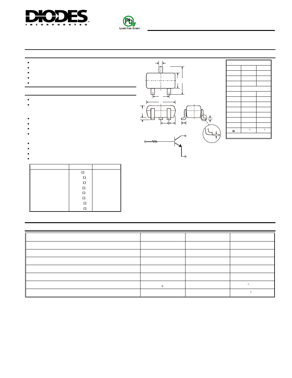 Diodes DDTC (R1-ONLY SERIES) UA User Manual | 3 pages
