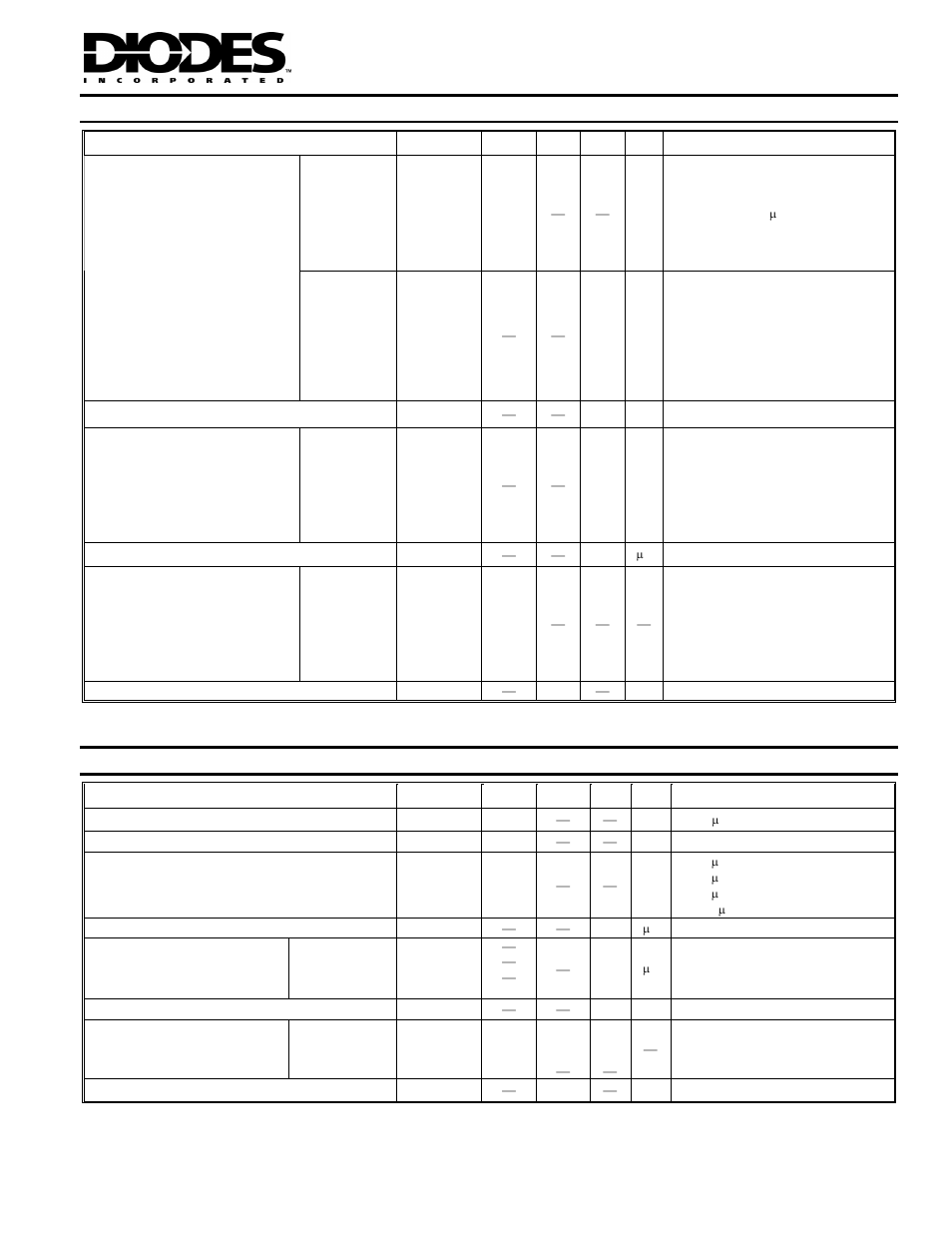 Electrical characteristics, R1, r2 types, R1-only, r2-only types | Diodes DDTD (xxxx) U User Manual | Page 2 / 3