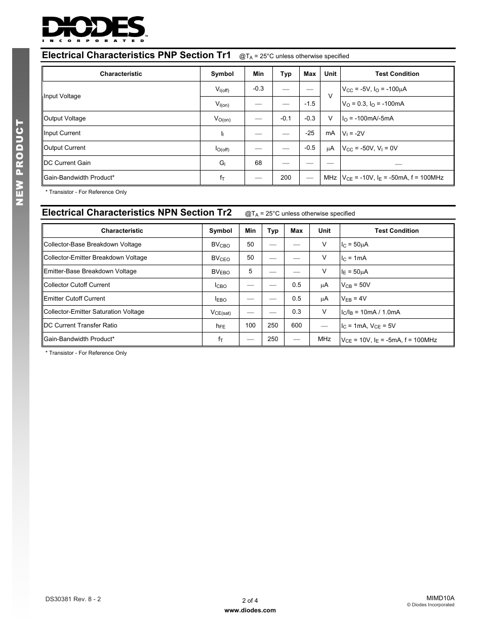 New prod uc t | Diodes MIMD10A User Manual | Page 2 / 4