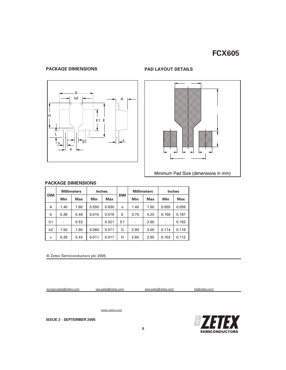 Fcx605 | Diodes FCX605 User Manual | Page 5 / 5