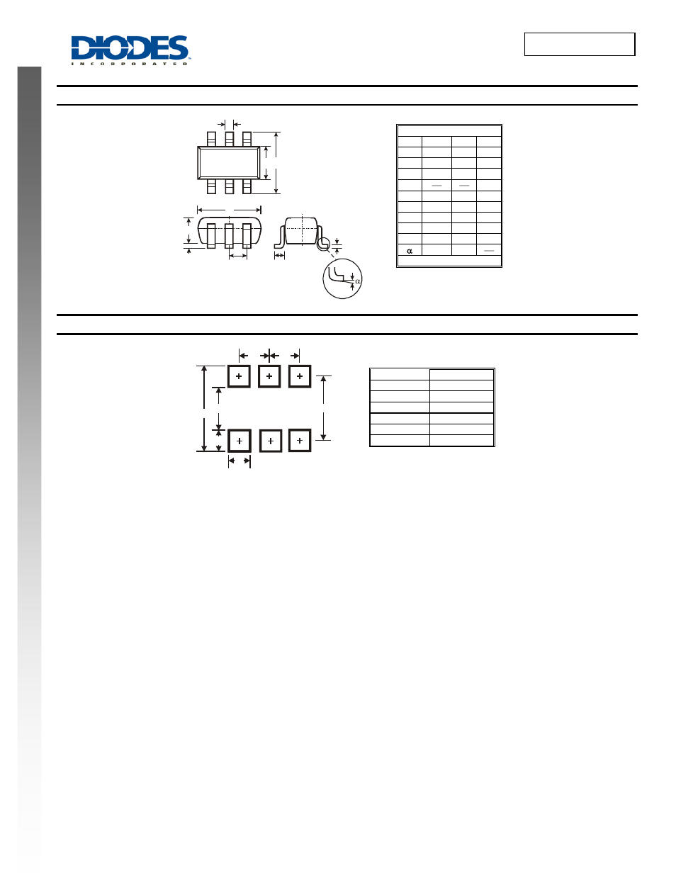 Dmg9926udm new prod uc t, Package outline dimensions, Suggested pad layout | Diodes DMG9926UDM User Manual | Page 5 / 6