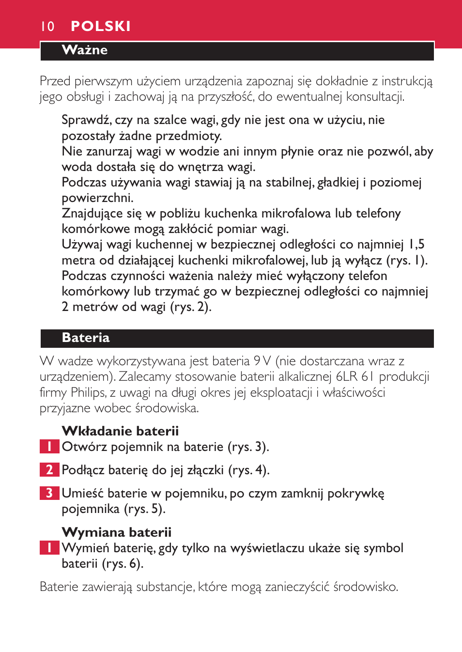 Polski 10 | Philips HR2394 User Manual | Page 10 / 70