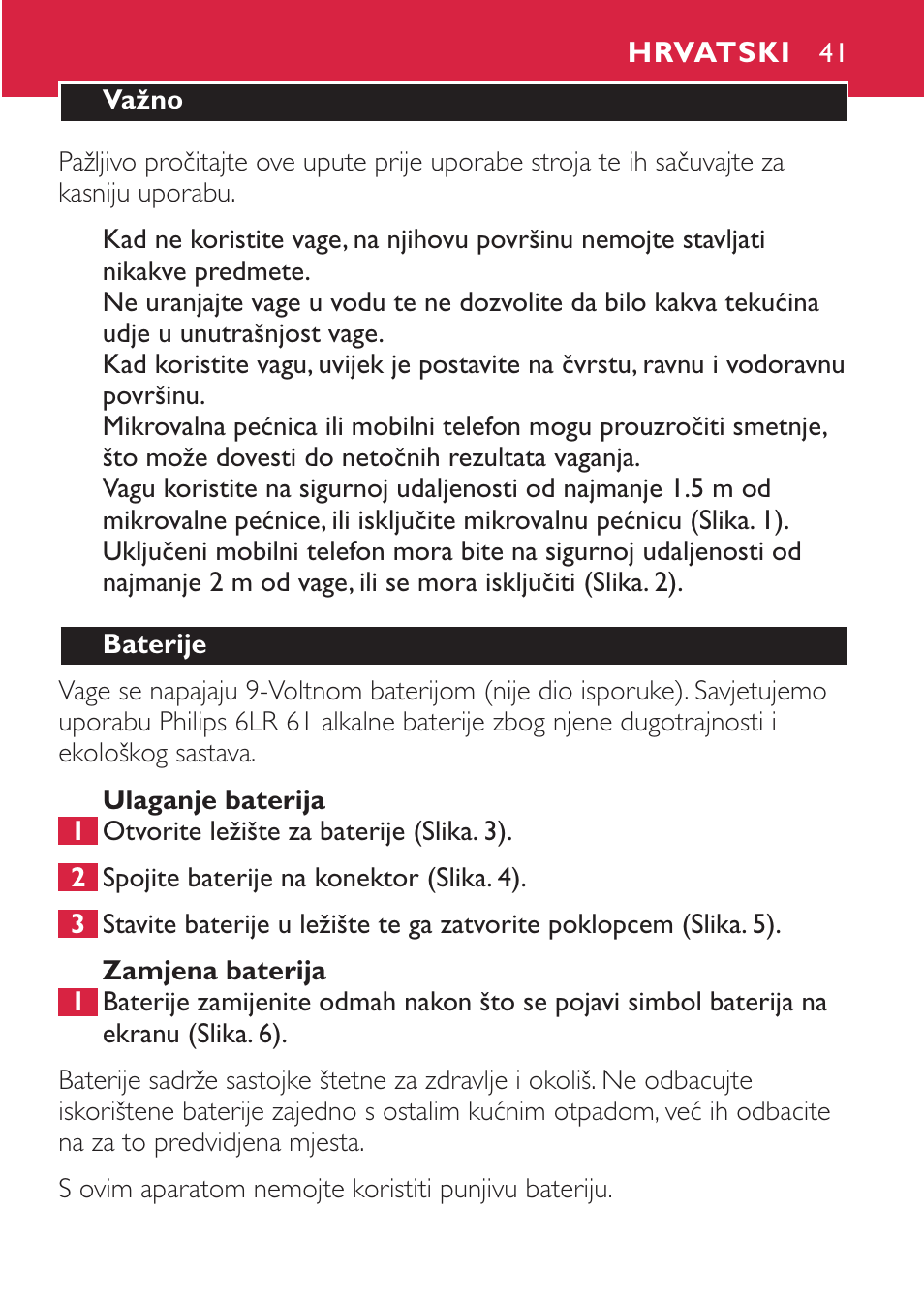 Hrvatski 41 | Philips HR2394 User Manual | Page 41 / 70