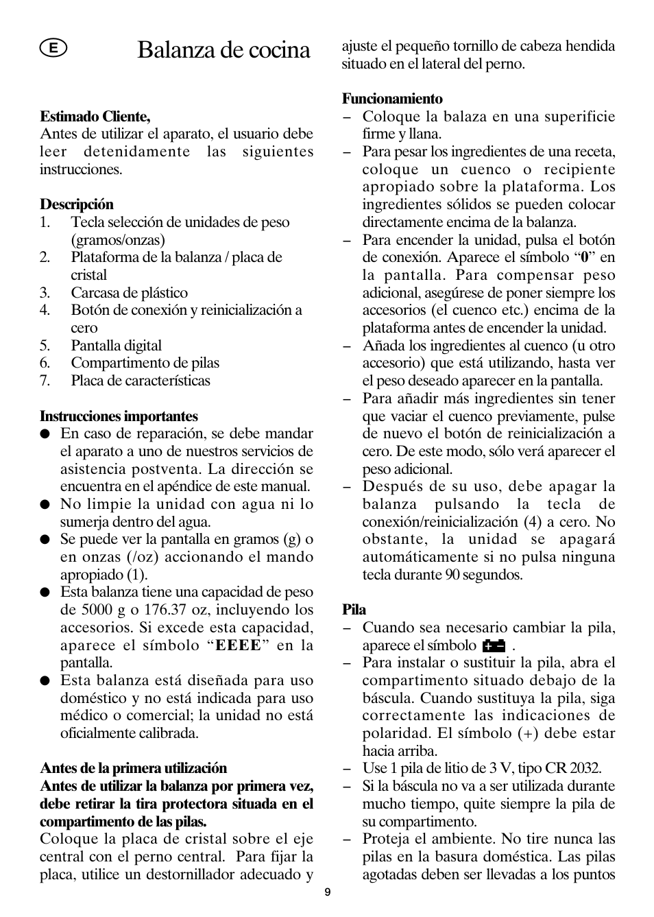 Balanza de cocina | SEVERIN KW 3667 User Manual | Page 12 / 30