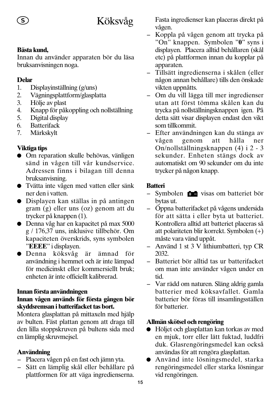 Köksvåg | SEVERIN KW 3667 User Manual | Page 18 / 30