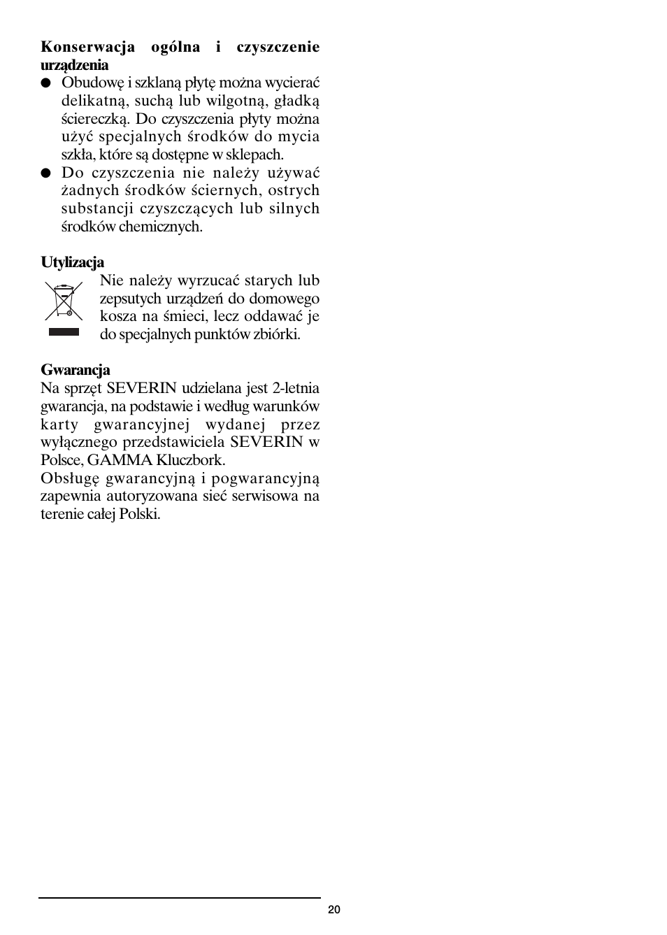 SEVERIN KW 3667 User Manual | Page 23 / 30