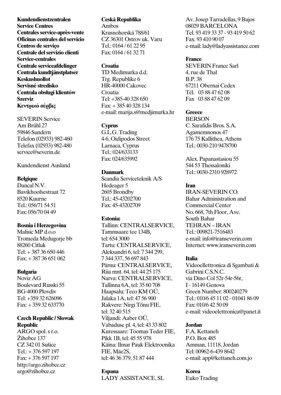 SEVERIN KW 3667 User Manual | Page 28 / 30