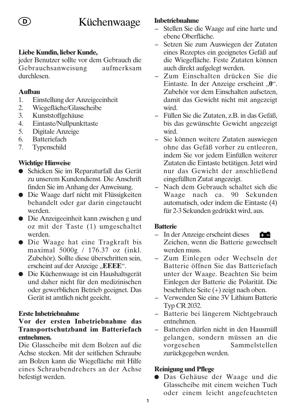 Küchenwaage | SEVERIN KW 3667 User Manual | Page 4 / 30