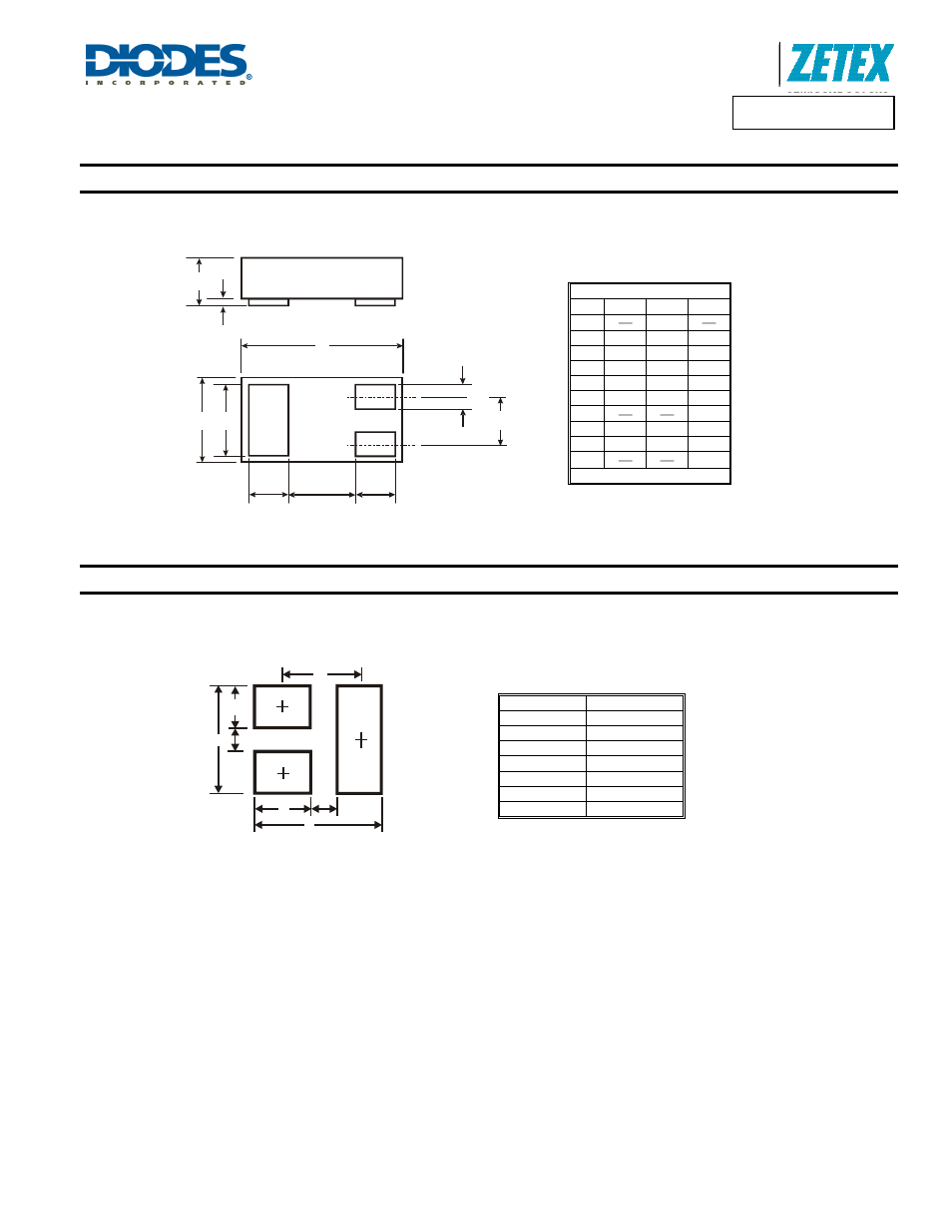 Package outline dimensions, Suggested pad layout | Diodes DMN2300UFB4 User Manual | Page 6 / 7