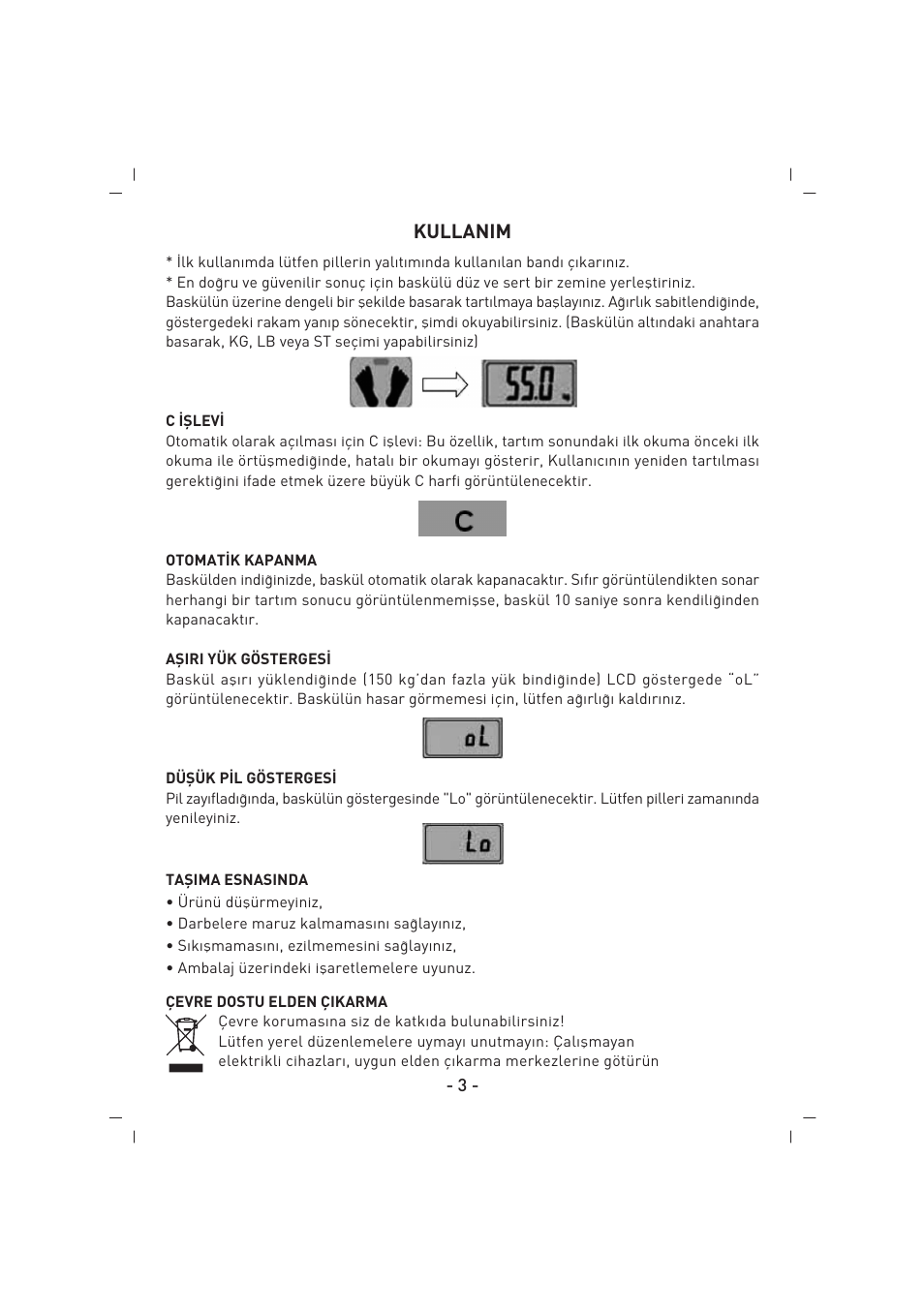 Kullanim | SINBO SBS 4422 User Manual | Page 4 / 29