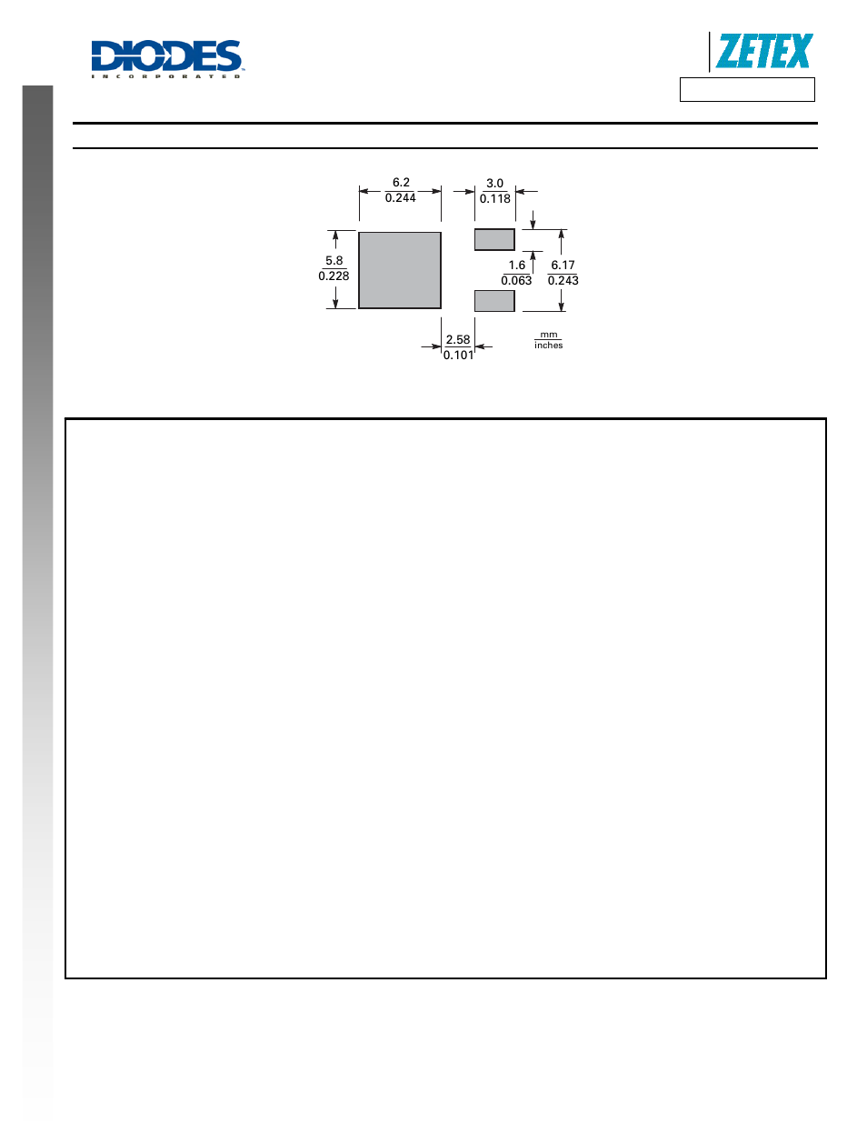 Suggested pad layout | Diodes DMN3024LK3 User Manual | Page 8 / 8