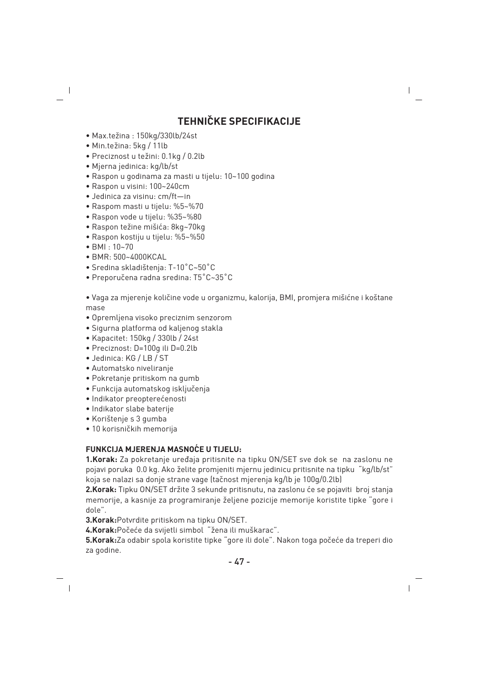 SINBO SBS 4425 User Manual | Page 48 / 60