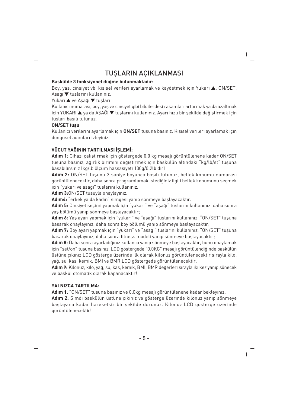 Tufilarin açiklanmasi | SINBO SBS 4425 User Manual | Page 6 / 60