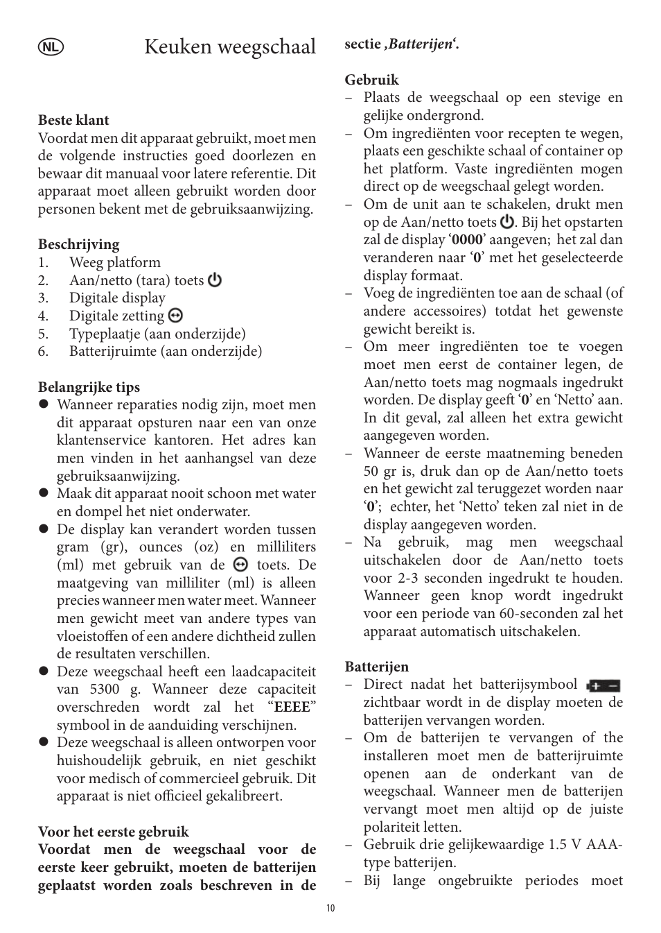 Keuken weegschaal | SEVERIN KW 3669 User Manual | Page 10 / 30