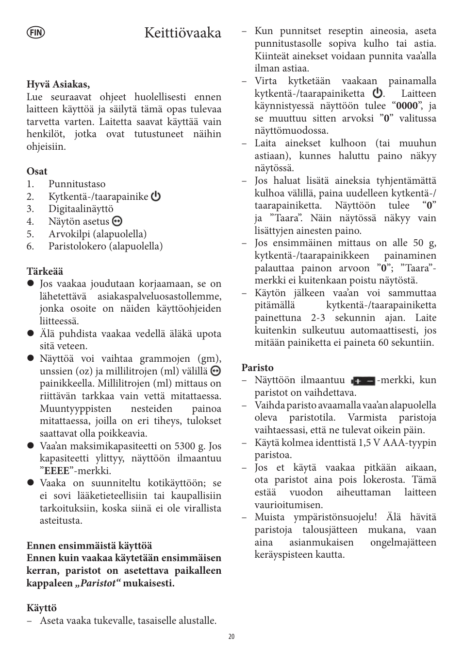 Keittiövaaka | SEVERIN KW 3669 User Manual | Page 20 / 30