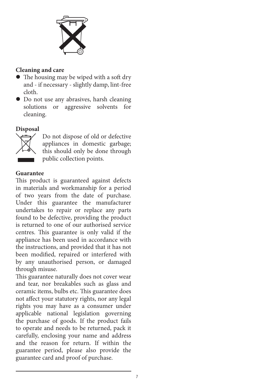 SEVERIN KW 3669 User Manual | Page 7 / 30