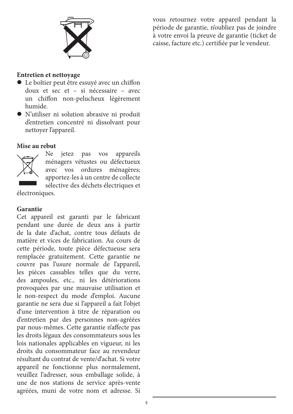 SEVERIN KW 3669 User Manual | Page 9 / 30