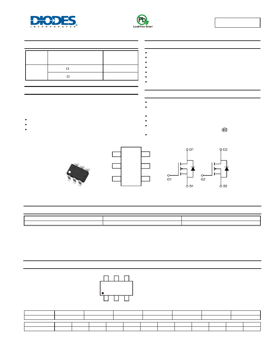 Diodes DMN3135LVT User Manual | 6 pages
