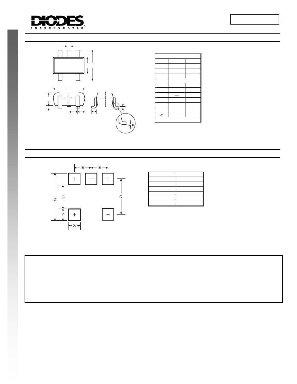 Package outline dimensions, Suggested pad layout, Dmn32d2ldf | New product | Diodes DMN32D2LDF User Manual | Page 4 / 4