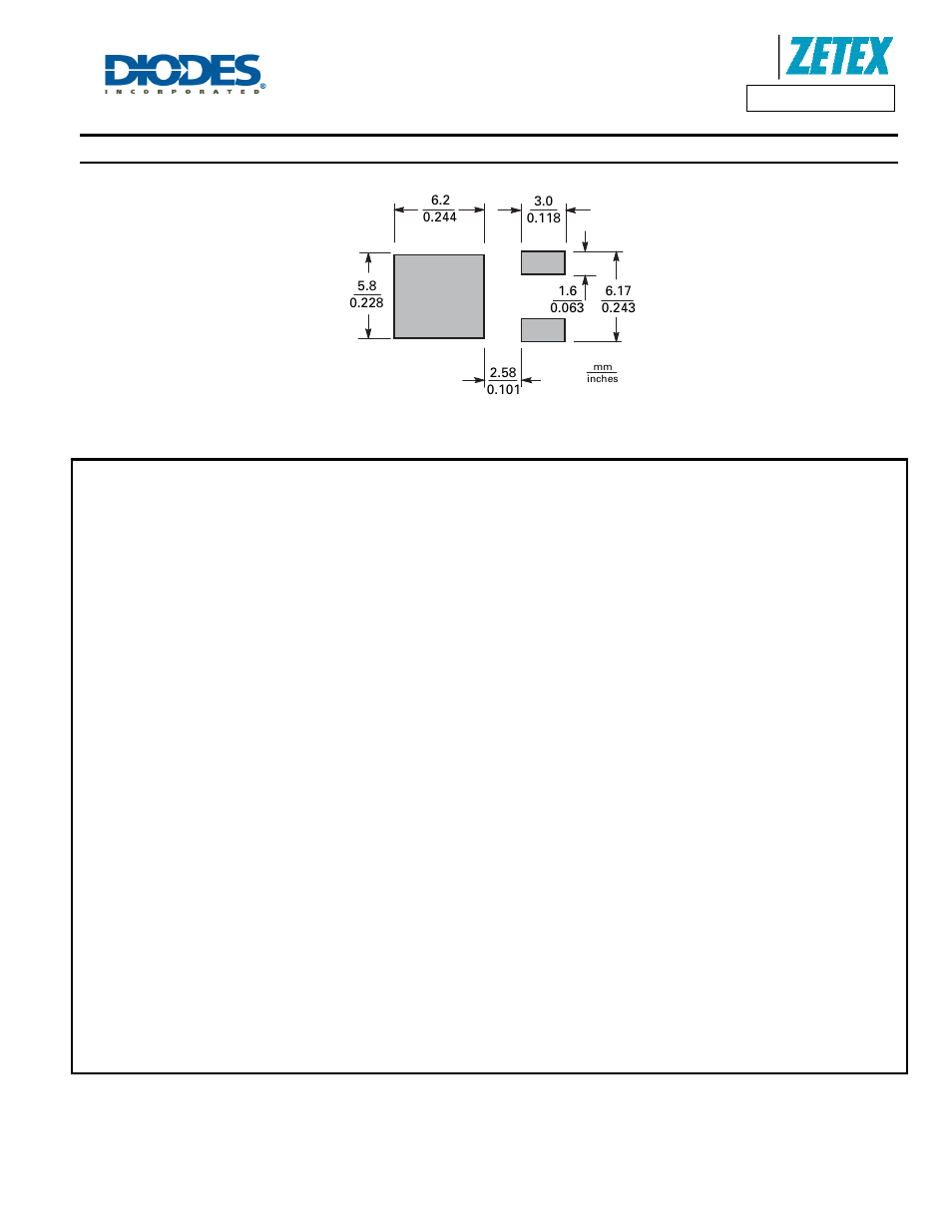Suggested pad layout | Diodes DMN4036LK3 User Manual | Page 8 / 8