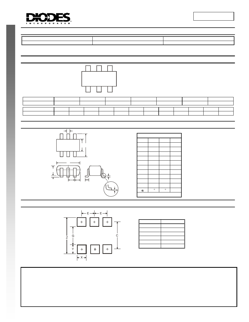 Marking information, Package outline dimensions, Suggested pad layout | Dmn5l06dmk, Ordering information, New prod uc t marking information, Dab ym | Diodes DMN5L06DMK User Manual | Page 4 / 4