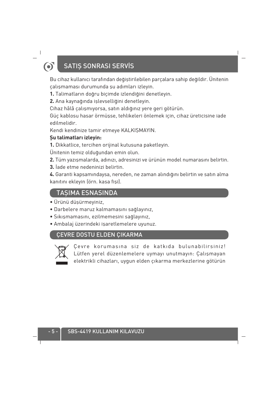 SINBO SBS 4419 User Manual | Page 6 / 30