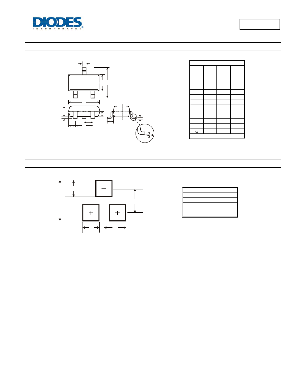 Dmn65d8l, Package outline dimensions, Suggested pad layout | Diodes DMN65D8L User Manual | Page 5 / 6