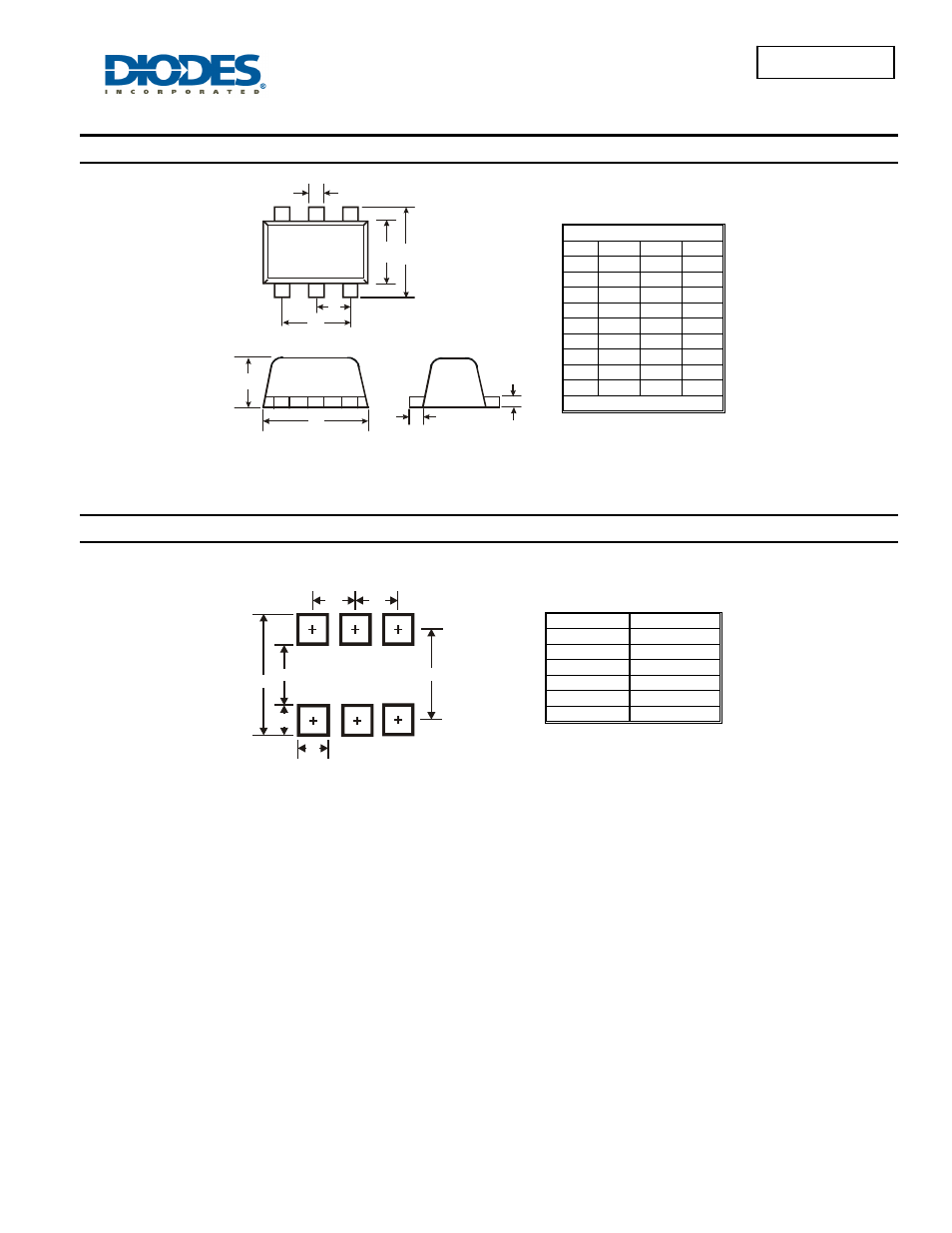 Dmg1023uv, Package outline dimensions, Suggested pad layout | Diodes DMG1023UV User Manual | Page 5 / 6