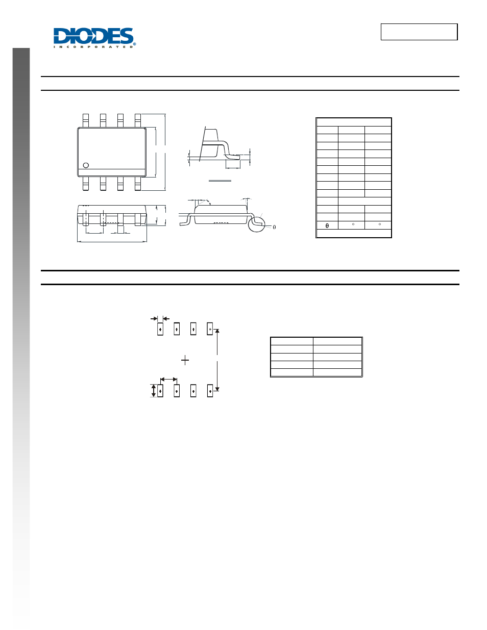 Dmg9933usd new prod uc t, Package outline dimensions, Suggested pad layout | Diodes DMG9933USD User Manual | Page 5 / 6