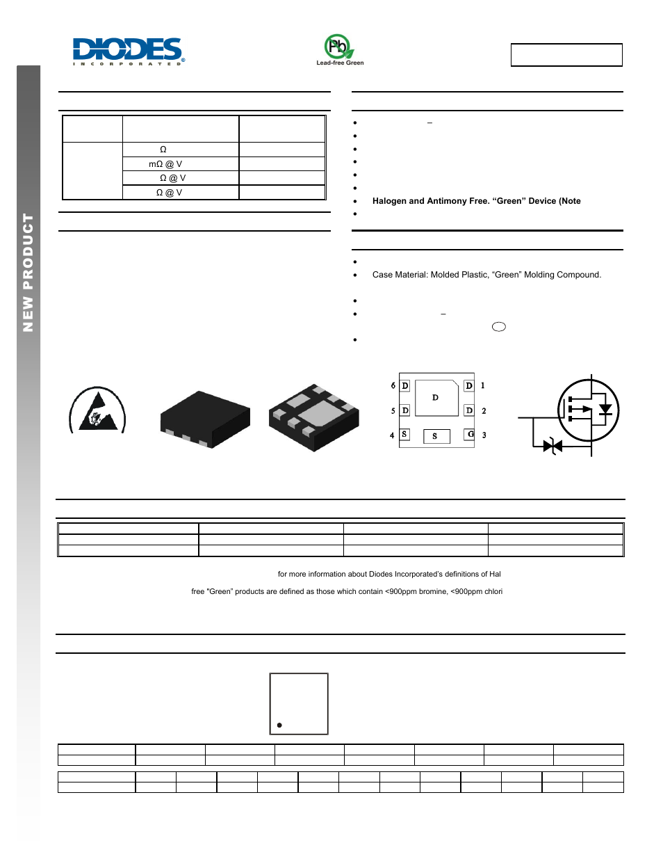 Diodes DMP1022UFDF User Manual | 6 pages