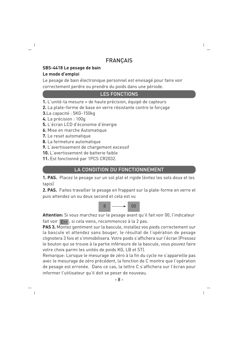 SINBO SBS 4418 User Manual | Page 9 / 28