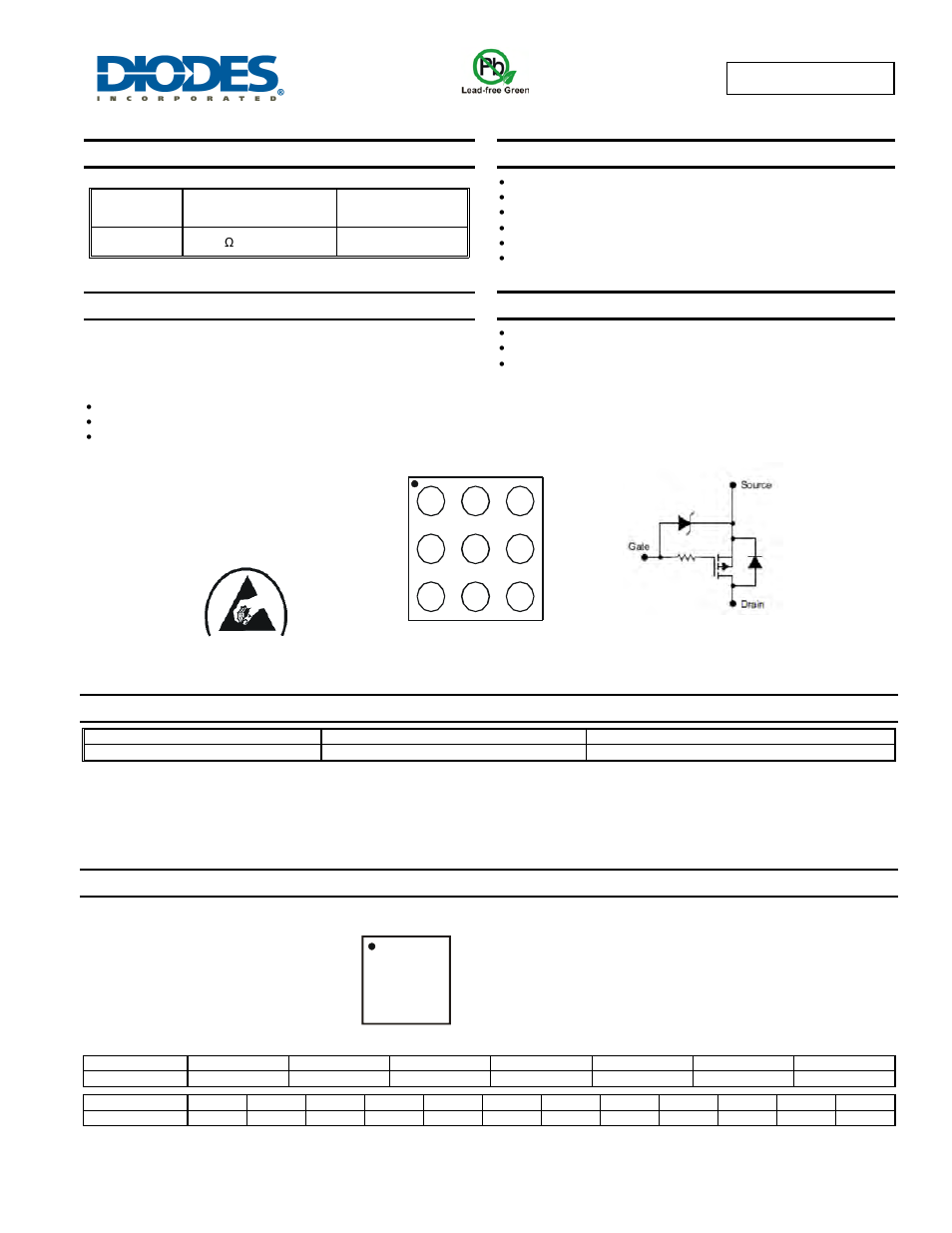 Diodes DMP2033UCB9 User Manual | 6 pages