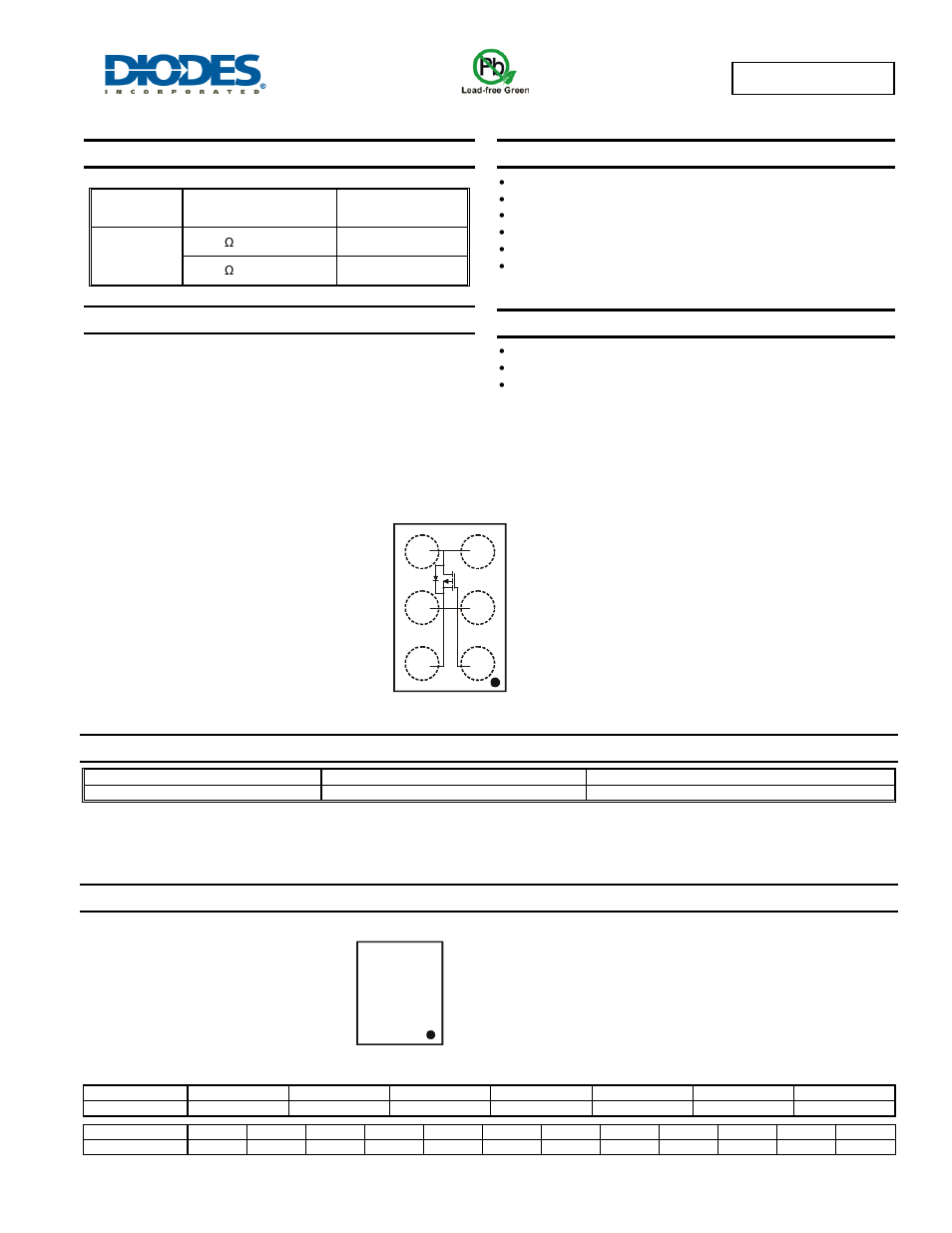 Diodes DMP2070UCB6 User Manual | 6 pages