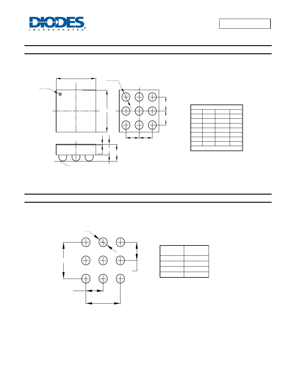 Package outline dimensions, Suggested pad layout | Diodes DMP2100UCB9 User Manual | Page 5 / 6