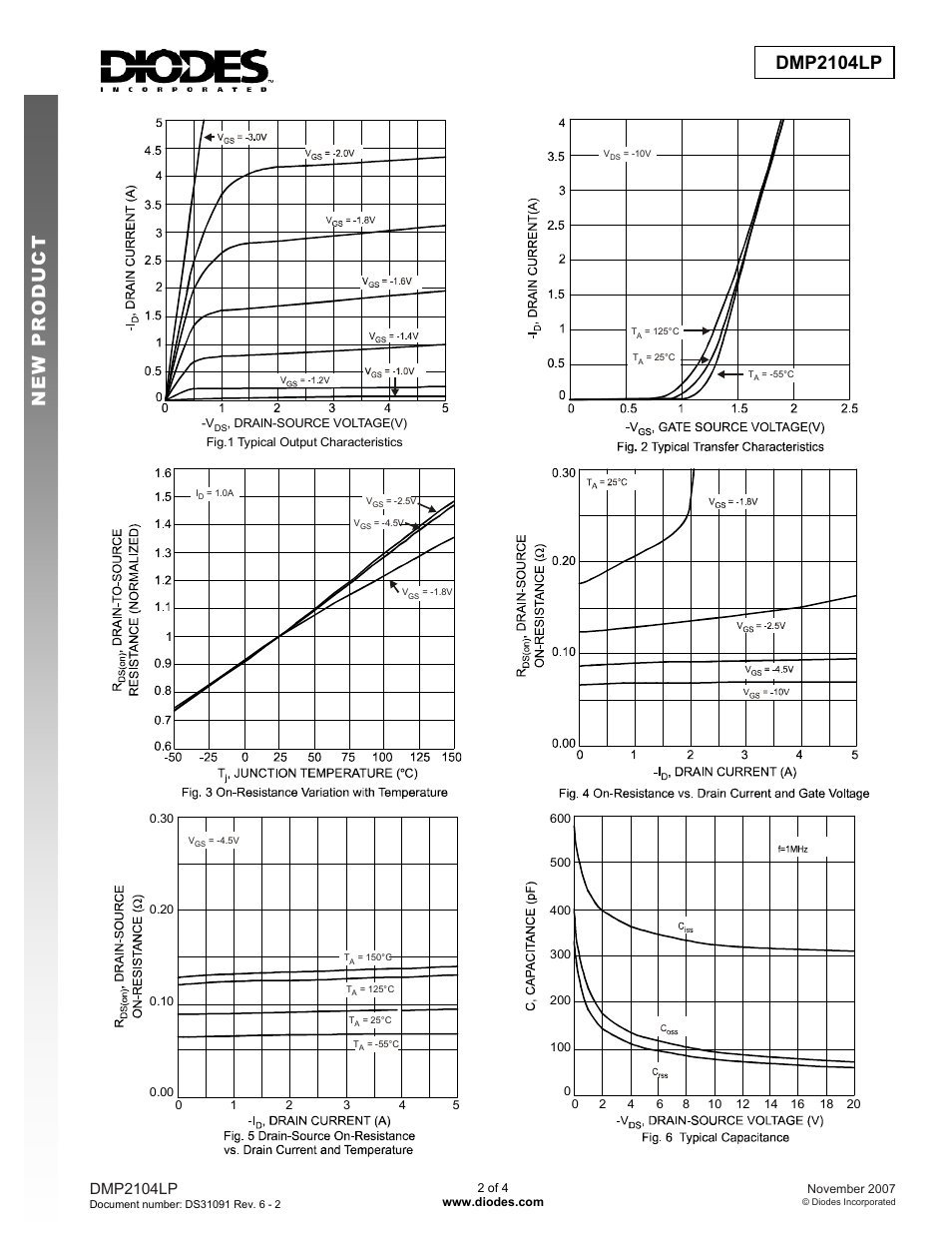 Dmp2104lp, New prod uc t | Diodes DMP2104LP User Manual | Page 2 / 4