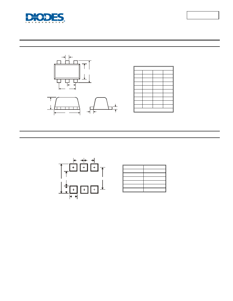 Dmp2104v, Package outline dimensions, Suggested pad layout | Diodes DMP2104V User Manual | Page 5 / 6